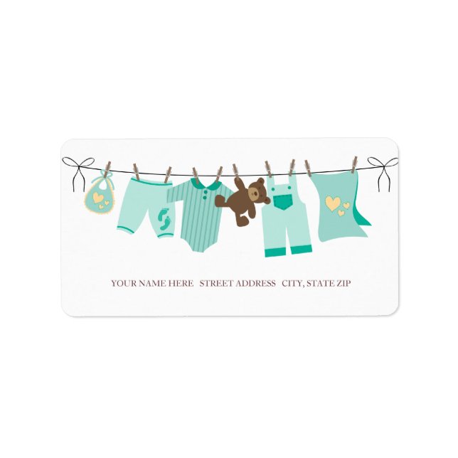 Baby Clothes Address Labels (Front)