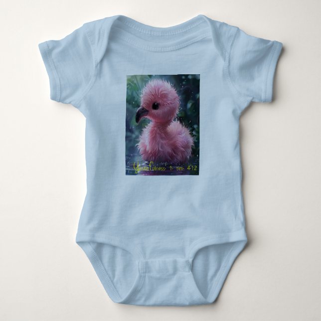 Baby clothes - baby animals (1 Tim. 4:12) Bodysuit (Front)
