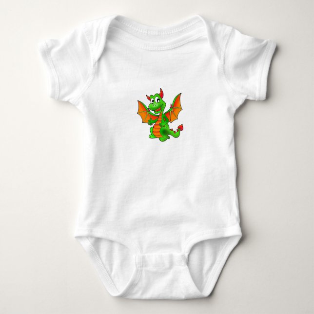 Baby Clothes - Baby Fire Breathing Dragon Bodysuit (Front)