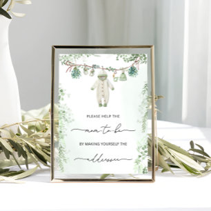 Baby Clothes Boho Baby Shower Address an Envelope Poster