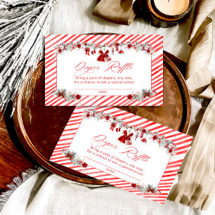 Baby Clothes Christmas Diaper Raffle Enclosure Card