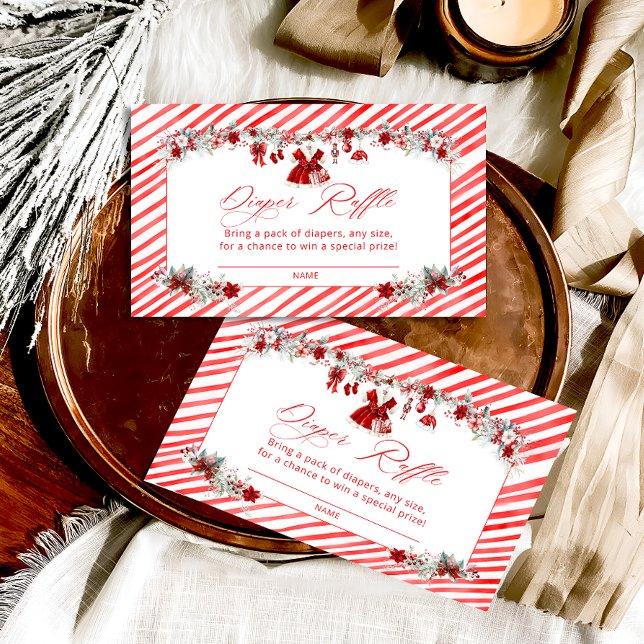 Baby Clothes Christmas Diaper Raffle Enclosure Card (Creator Uploaded)