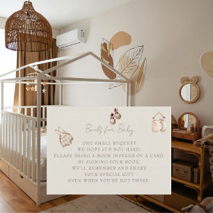 Baby Clothes Cream Boy Shower Books for Baby Enclosure Card