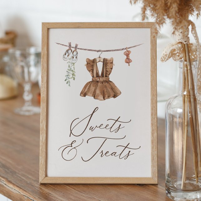 Baby Clothes Girl Baby Shower Sweets and Treats Poster (Creator Uploaded)