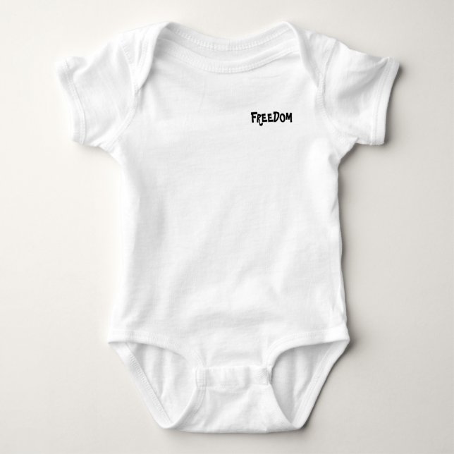 Baby clothes with a freedom logo  baby bodysuit (Front)