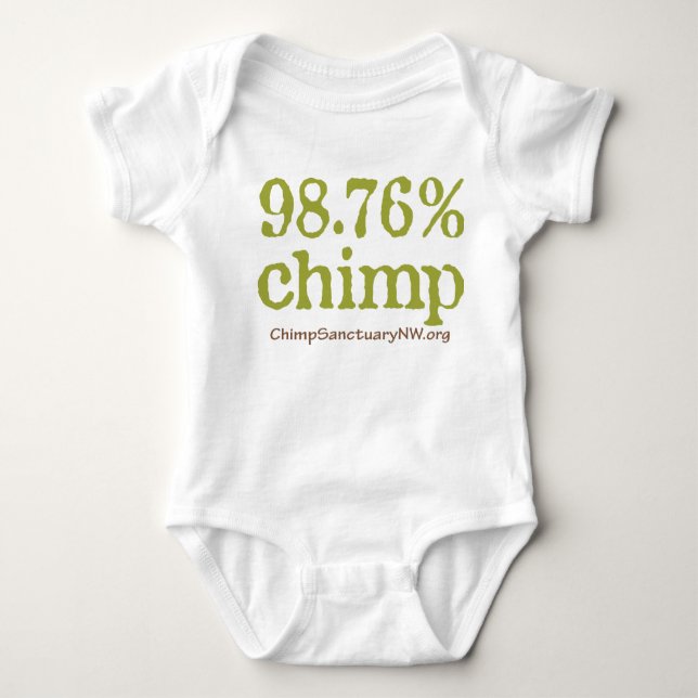 Baby Clothes with the 98.76% Chimp logo! Baby Bodysuit (Front)