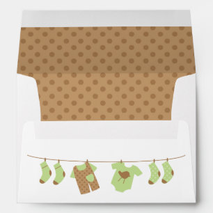 Baby Clothesline Baby Shower Envelope