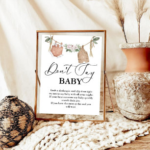 Baby Clothesline don't say baby' party sign
