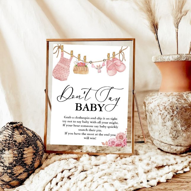 Baby Clothesline don't say baby' party sign (Creator Uploaded)