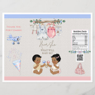 Baby Clothesline Gender Reveal Chip Bag