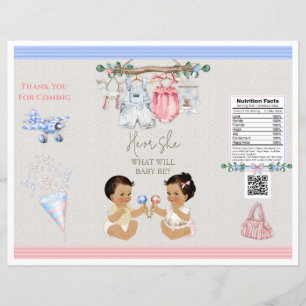 Baby Clothesline Gender Reveal Chip Bag