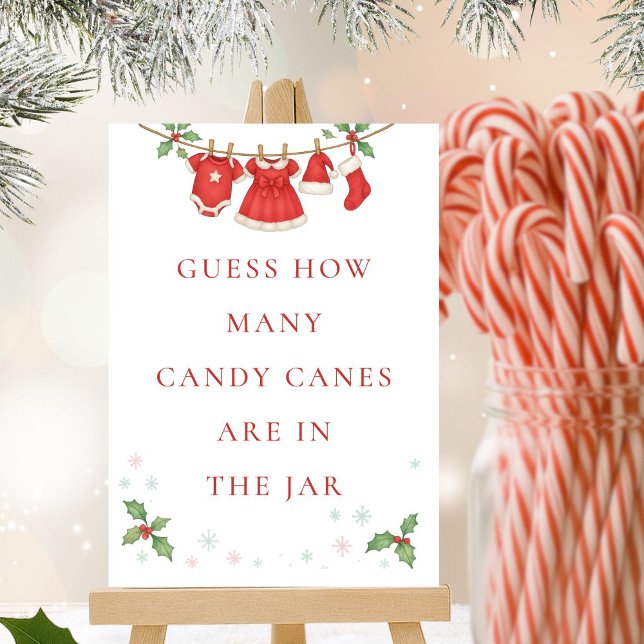 Baby Clothesline Guess How Many Shower Game sign Invitation (Creator Uploaded)