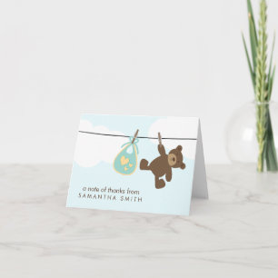 Baby Clothesline Thank You Notes {green}