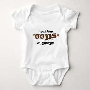 Baby Clothing - I put the oops in poops Baby Bodysuit
