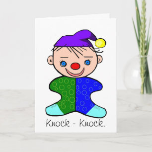 Baby Clown Knock - Knock Joke Greeting Card