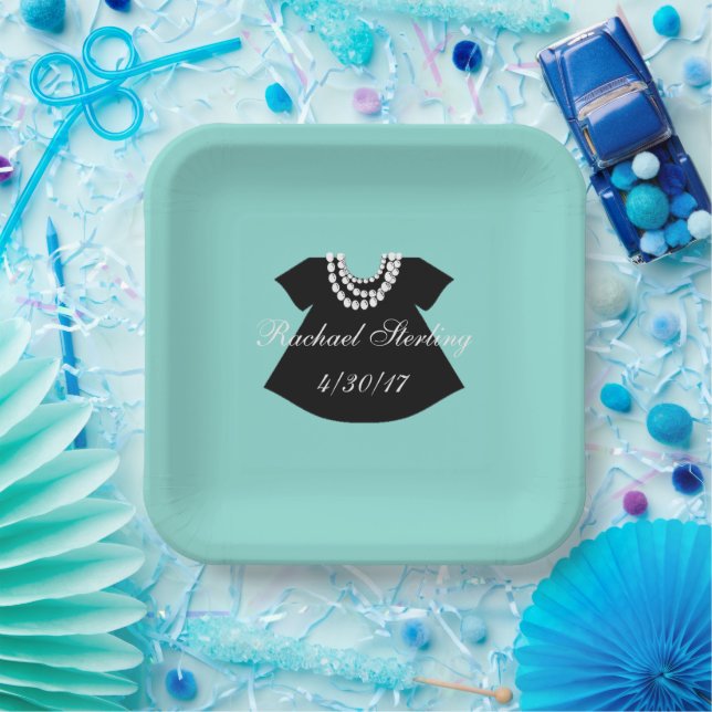 BABY & CO Little Black Dress Shower Party Paper Plate (Party)