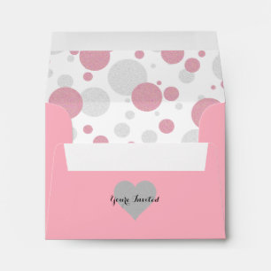 BABY & CO Pink Girl Polka Dot Baby A2 Envelopes
