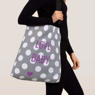 BABY & CO Purple & Grey Baby Toys Shower Tote Bag