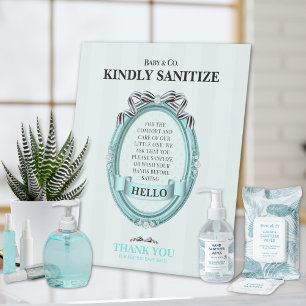 Baby & Co Sanitize Station Table Sign