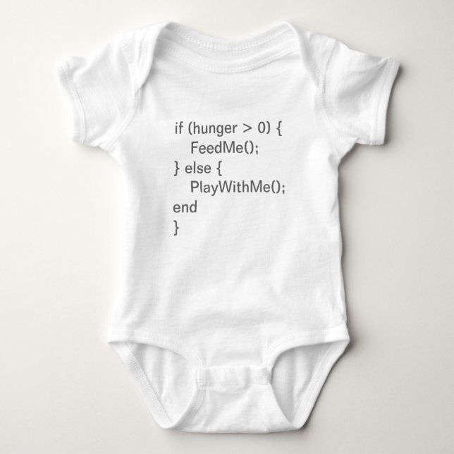 Baby Code - Hungry & Play Bodysuit (Front)