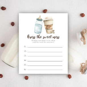 Baby coffee baby shower Guess the sweet mess game