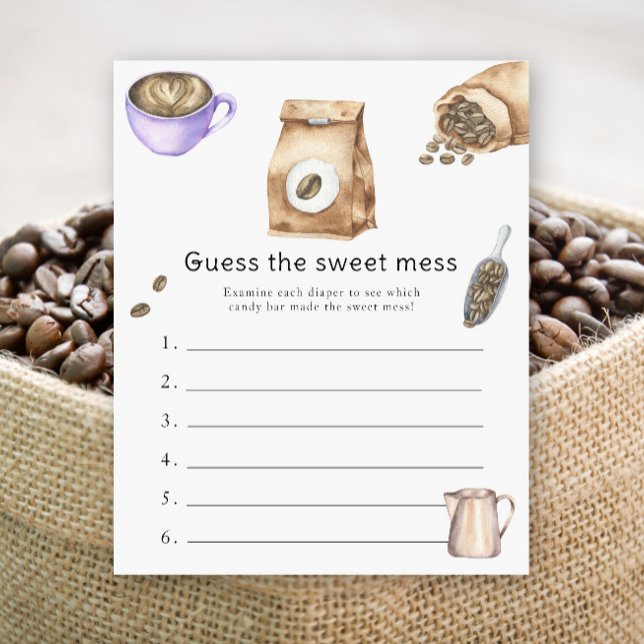 Baby coffee baby shower Guess the sweet mess game (Creator Uploaded)