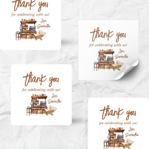 Baby Coffee Baby Shower Square Sticker