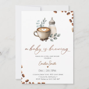 Baby Coffee Bean gender neutral Baby Shower  Invitation