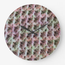 Baby Colours Waffle Stitch Design Wall Clock