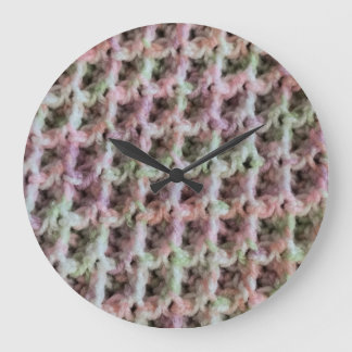 Baby Colours Waffle Stitch Design Wall Clock