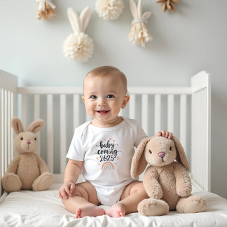 Baby Coming 2025 Rainbow Baby  Bodysuit