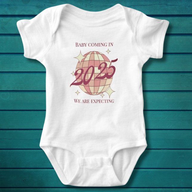 Baby coming born in 2025 newborn babyshowwr gift baby bodysuit (Creator Uploaded)