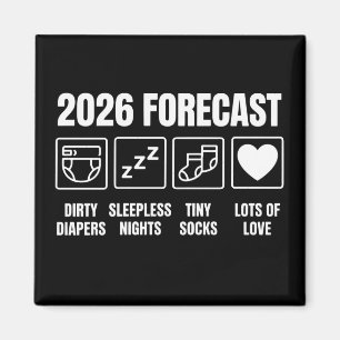 Baby Coming Soon 2026 Forecast Baby Shower Funny  Magnet