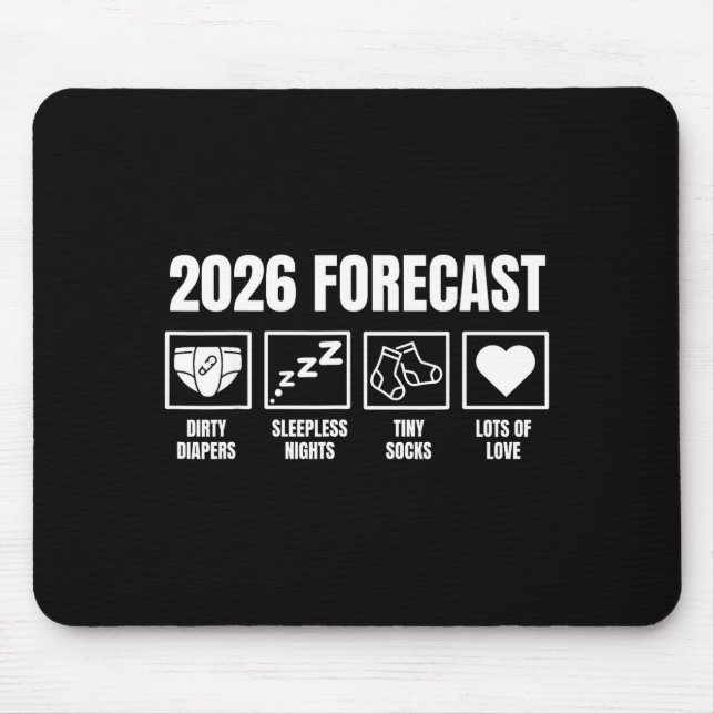 Baby Coming Soon 2026 Pregnancy Announcement Forec Mouse Pad (Front)