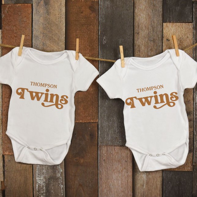 Baby Coming Soon Custom Twins Pregnancy Reveal Baby Bodysuit (Creator Uploaded)