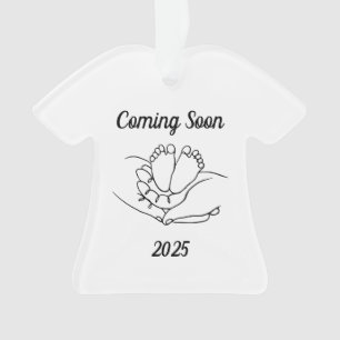 Baby Coming Soon Ornament, Pregnancy Announcement Ornament