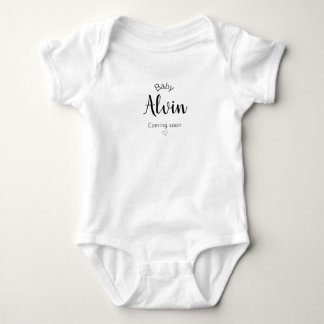 Baby Coming Soon Personalised babysuit Bodysuit