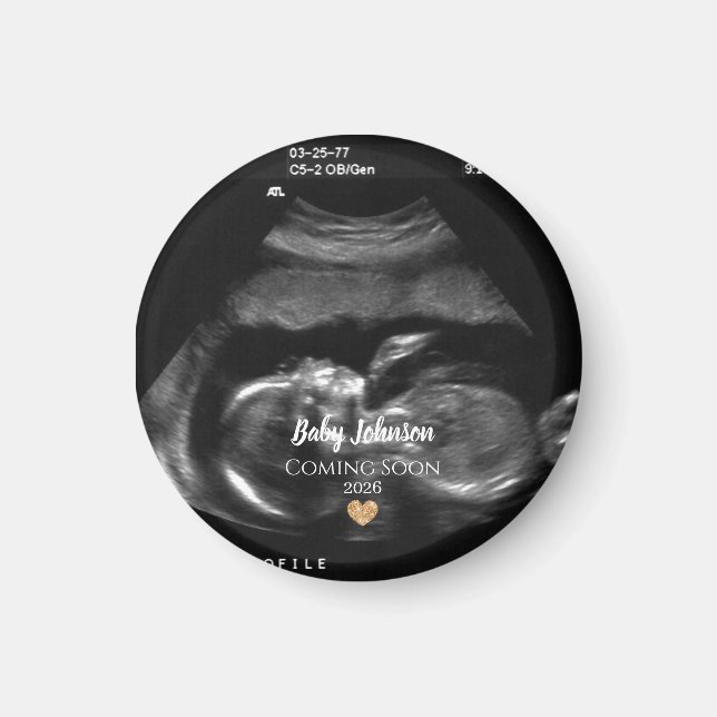 Baby Coming Soon Sonogram Announcement  Magnet (Front)