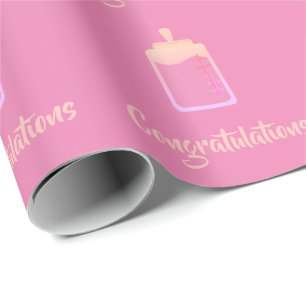 baby congratulations gift wrap by dalDesignNZ