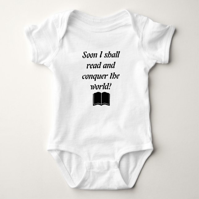 Baby - Conquer The World Through Reading Baby Bodysuit (Front)