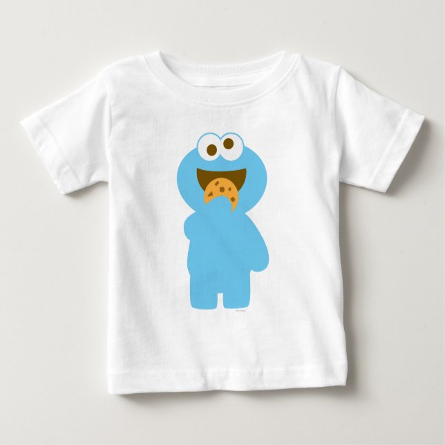 Baby Cookie Monster Eating Baby T-Shirt (Front)