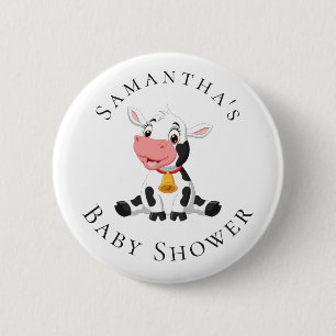 Baby Cow Baby Shower Button