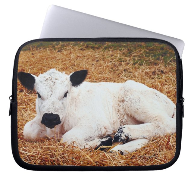 Baby Cow, Calf Laptop Sleeve (Front)