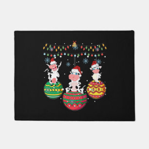 Baby Cow Christmas Doormat