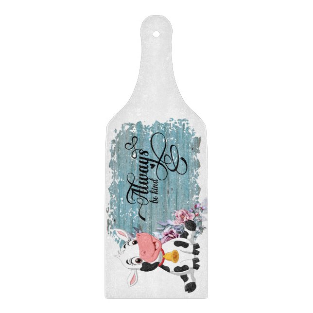 Baby Cow Rustic Blue  Cutting Board (Front)