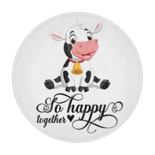 Baby Cow So Happy Together Cutting Board