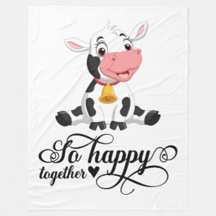 Baby Cow So Happy Together Fleece Blanket