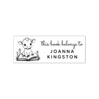 Baby Cow Storybook Ex Libris Stamp