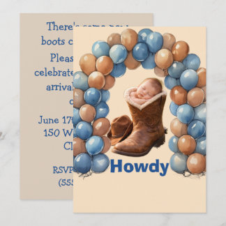 Baby Cowboy Digital Download Shower Invitation