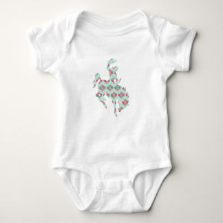 Baby Cowgirl Pink Turquoise Bronc Rodeo Aztec West Baby Bodysuit